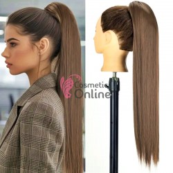 Extensie de par coada dreapta cu cleste 50cm Saten Mediu Mixt 9299827T